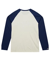 Men's Mitchell & Ness Cream Washington Capitals Legendary Slub Vintage-Like Raglan Long Sleeve T-shirt