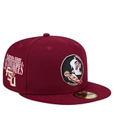 Men's New Era Garnet Florida State Seminoles Throwback 59FIFTY Fitted Hat