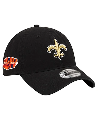 Men's New Era Black New Orleans Saints Distinct 9TWENTY Adjustable Hat