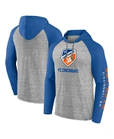 Men's Fanatics Steel Fc Cincinnati Deflection Raglan Pullover Hoodie