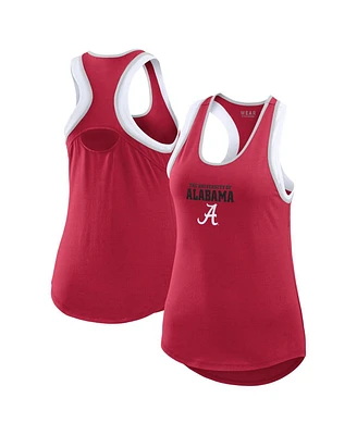 Women's Wear by Erin Andrews Crimson Alabama Tide Open Hole Razorback Tank Top