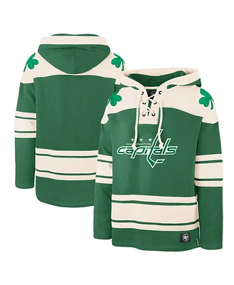 Men's '47 Brand Kelly Green Washington Capitals St. Patrick's Day Superior Lacer Pullover Hoodie