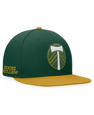 Men's Fanatics Green, Gold Portland Timbers Downtown Snapback Hat