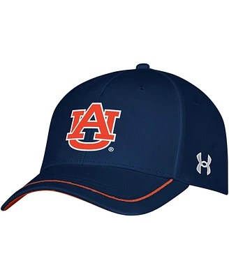 Youth Boys and Girls Under Armour Navy Auburn Tigers Blitzing Accent Performance Adjustable Hat