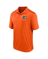 Men's Fanatics Orange Philadelphia Flyers Left Side Block Polo Shirt