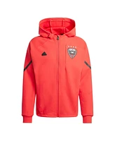 Men's adidas Red D.c. United 2024 Anthem Travel Raglan Sleeve Full-Zip Jacket