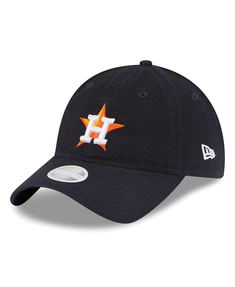 Women's New Era Navy Houston Astros Team Logo Core Classic 9TWENTY Adjustable Hat