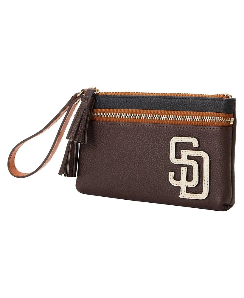 Women's Dooney & Bourke San Diego Padres Infield Double-Zip Wristlet