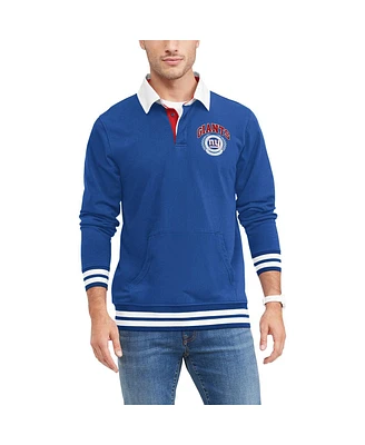 Men's Tommy Hilfiger Royal New York Giants Cody Long Sleeve Polo Shirt