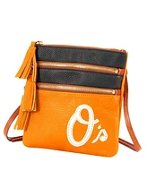 Women's Dooney & Bourke Baltimore Orioles Infield Triple Zip Crossbody Purse