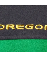 Men's Columbia Charcoal, Green Oregon Ducks Team Flanker Iii Fleece Full-Zip Jacket