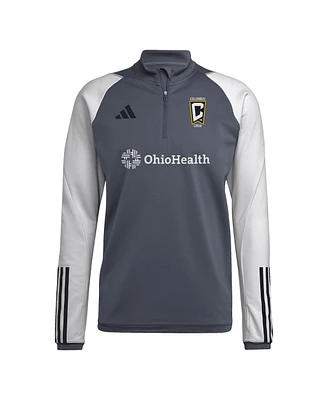 Men's adidas Gray Columbus Crew 2024 On-Field Aeroready Quarter-Zip Training Top