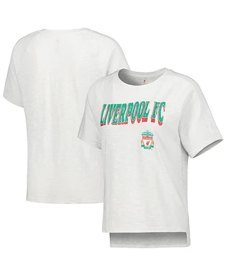 Women's Concepts Sport White Distressed Liverpool Resurgence T-shirt