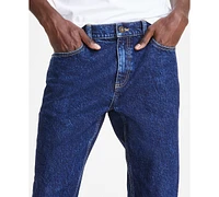 Sun + Stone Men's Straight Fit Indigo Blue Jeans