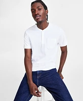 Sun + Stone Men's Everyday Short Sleeve Pocket Henley, Created for Macy's