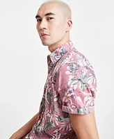 Sun + Stone Men's Hans Regular-Fit Tropical Floral-Print Button-Down Shirt, Created for Macy's