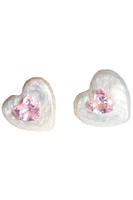 seree Elizabeth — Heart shaped baroque pearl earrings