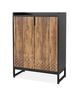 Tribesigns 25 Pair Shoe Cabinets with Doors, 5