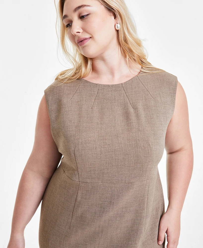 Kasper Plus Cap-Sleeve Shell Dress