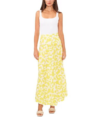 Vince Camuto Women's Printed A-Line Maxi Skirt