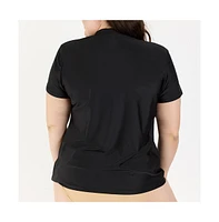 Calypsa Plus Size Full-Zip Adele Swim Top