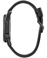 Citizen Eco-Drive Men's Marvel Miles Morales Black Leather Strap Watch 42mm