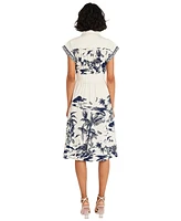 Maggy London Women's Printed Button-Down Dress