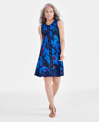 Style & Co Women's Printed Sleeveless Flip-Flop Dress, Created for Macy's
