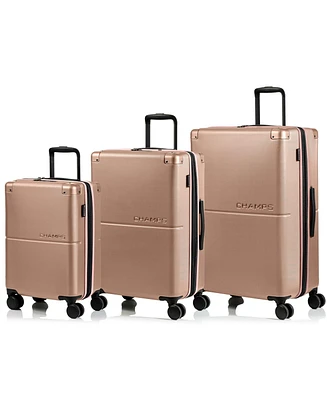 Champs 3-Piece Earth Hardside Luggage Set with Usb