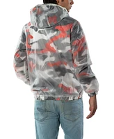 Members Only Men's Translucent Camo Print Popover Jacket