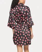 Jezebel Women's Muse Satin Lingerie Kimono Robe