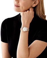 Michael Kors Women's Sage Three-Hand Rose Gold-Tone Stainless Steel Watch 38mm