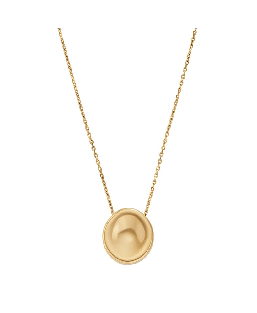 Skagen Women's Anja Pebble Gold-Tone Stainless Steel Pendant Necklace, SKJ1750710