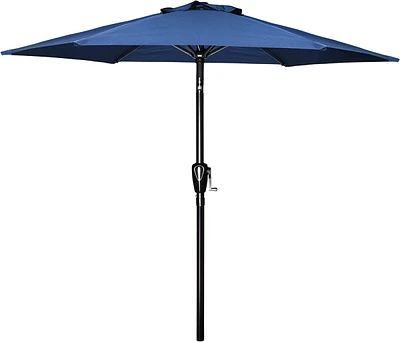 Simplie Fun Simple Deluxe 7.5' Patio Outdoor Table Market Yard Umbrella With Push Button Tilt/Crank, 6 Sturdy Ribs For Garden, Deck, Backyard, Pool, 7