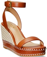 Lauren Ralph Women's Hilarie Ankle-Strap Espadrille Platform Wedge Sandals