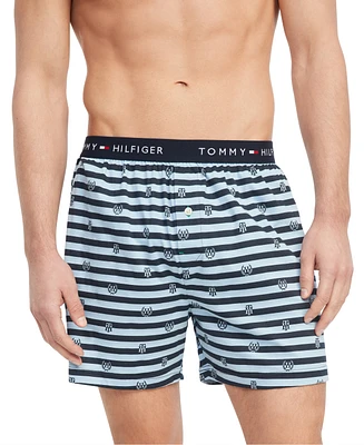 Tommy Hilfiger Men's Jersey-Knit Logo-Print Cotton Boxers