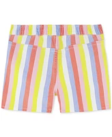 Tommy Hilfiger Toddler Girls Striped Denim Shorts