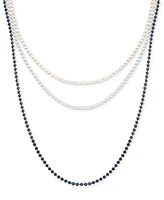 Guess Rhinestone Layered Tennis Necklace, 16" + 2" extender