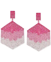 Guess Mixed Stone Hexagon Chandelier Earrings