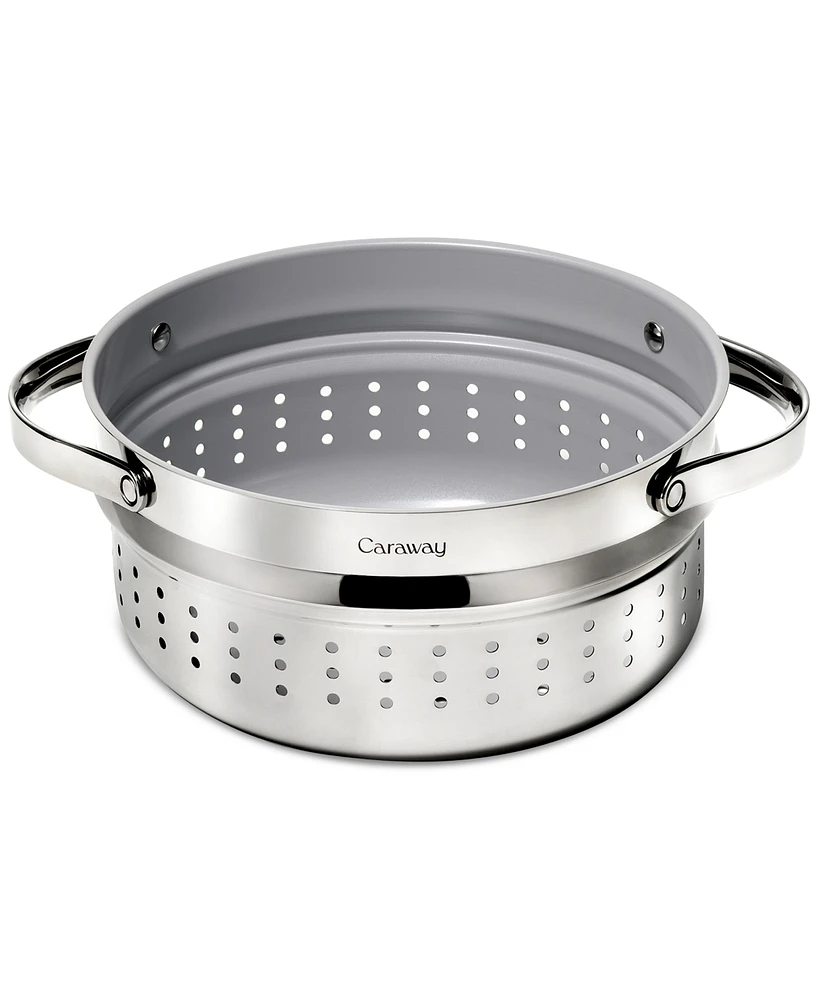 Caraway Nonstick Stainless Steel 6.5-Qt. Dutch Oven Steamer