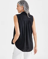 Style & Co Women's Sleeveless Popover Shirt, Created for Macy's