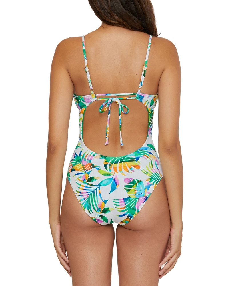 Becca Women's Isla Verde Tropical-Print One-Piece Swimsuit