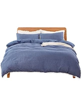 MarCielo 3 Piece Cotton Duvet Cover Pompom Set Queen