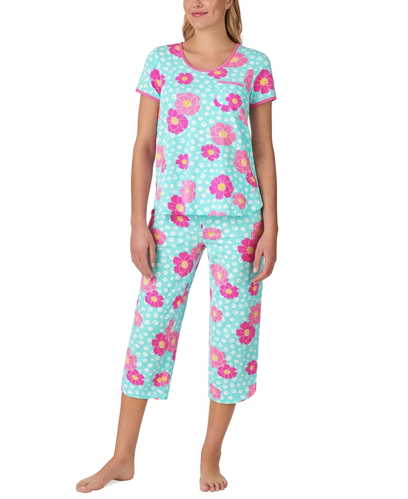 Cuddl Duds Women's 2-Pc. Printed Cropped Pajamas Set