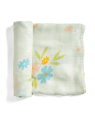 Enchanted Meadow Viscose From Bamboo Floral Swaddle Blanket