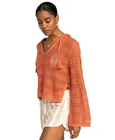 Roxy Juniors' After Beach Break Ii Hoodie Poncho