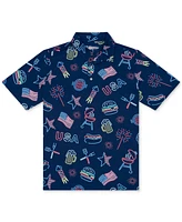 Chubbies Men's Slim Fit Patriotic Short Sleeve Performance 2.0 Polo Shirt