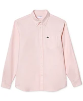 Lacoste Men's Woven Long Sleeve Button-Down Oxford Shirt