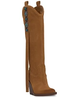 Jessica Simpson Women's Lisabeth Knee-High Fringe Cowbow Boots