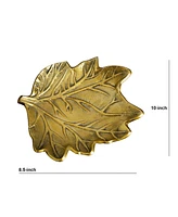 Nearly Natural 10in. Gold Tree of Life Leaf Decorative Accent Tray